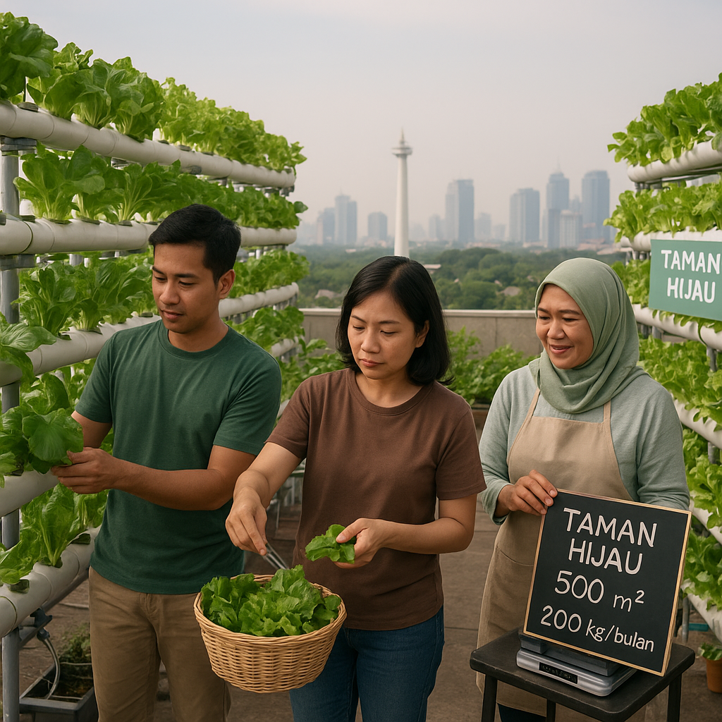 Urban Farming Vertikal Berbasis Hidroponik Mengatasi Ketahanan Pangan di Jakarta