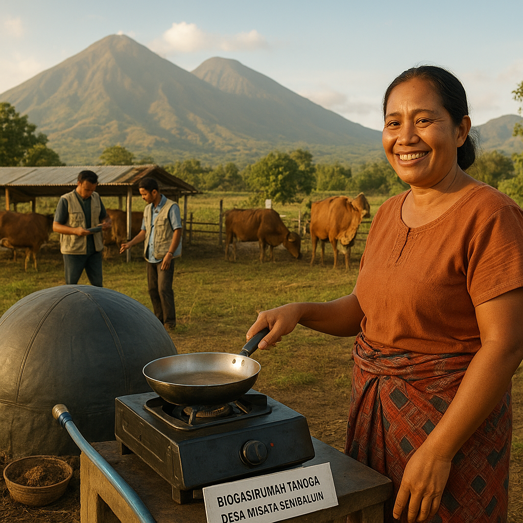 Biogas Skala Rumah Tangga dari Kotoran Sapi di Desa Wisata Lombok