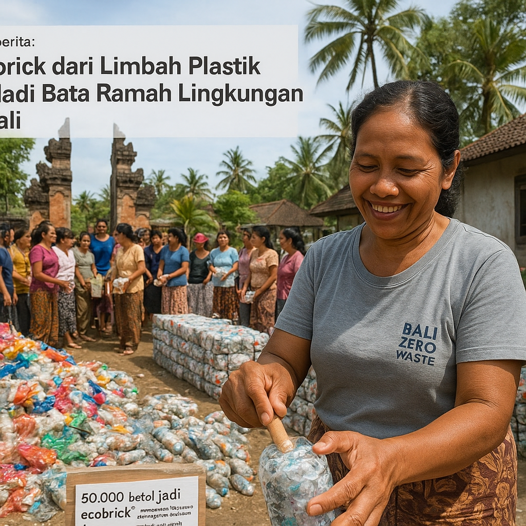 Ecobrick dari Limbah Plastik Menjadi Bata Ramah Lingkungan di Bali