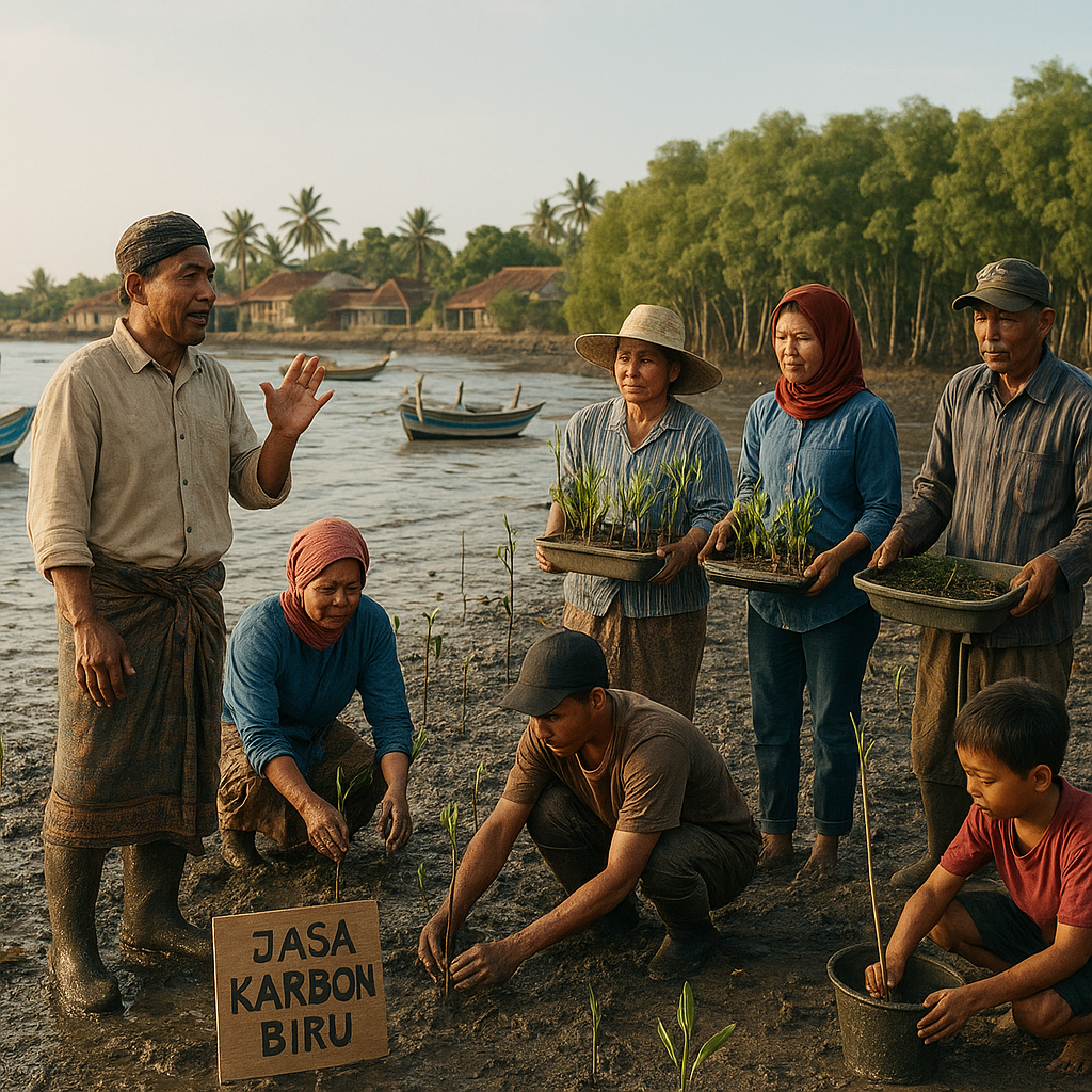 Restorasi Mangrove oleh Komunitas Nelayan di Pesisir Jawa