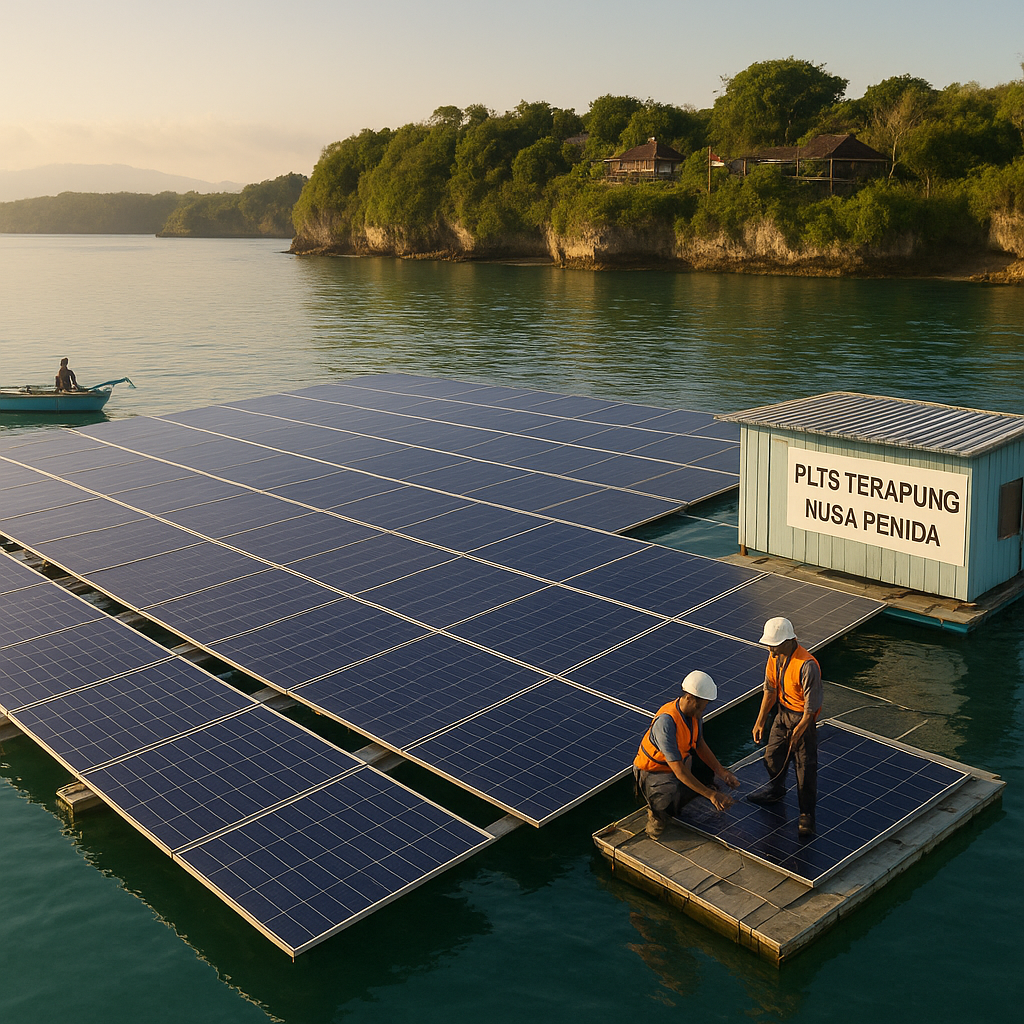 Transisi Energi di Nusa Penida: PLTS Terapung Pertama di Bali Dukung Pariwisata Berkelanjutan