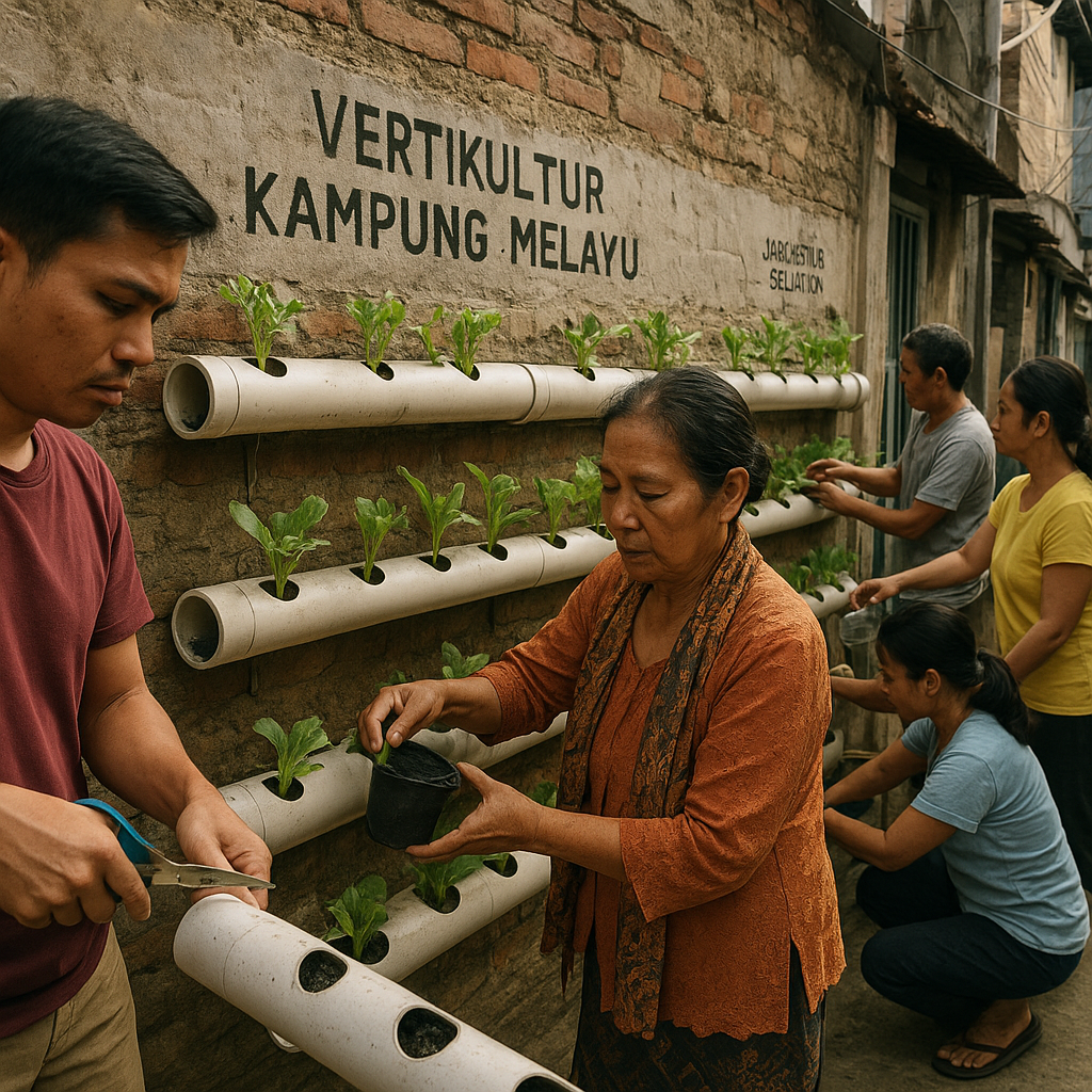 Vertikultur di Kampung Melayu: Urban Farming Bertingkat untuk Warga Jaksel
