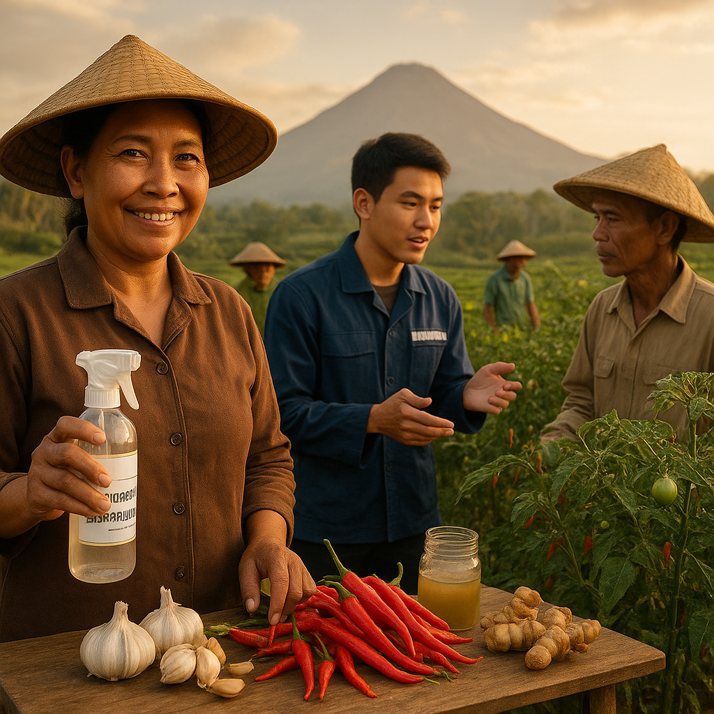 Biopestisida Bawang Putih untuk Pertanian Organik di Lereng Merapi