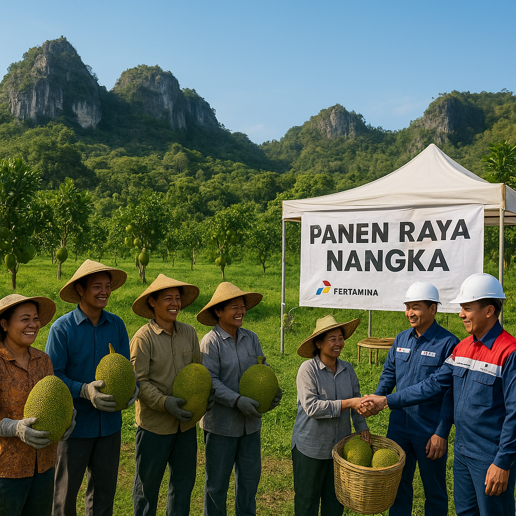 Perkuat Ketahanan Pangan dan Ekonomi Desa, Pertamina Gelar Panen Raya Nangka di Hutan Wanaboga Gunungkidul