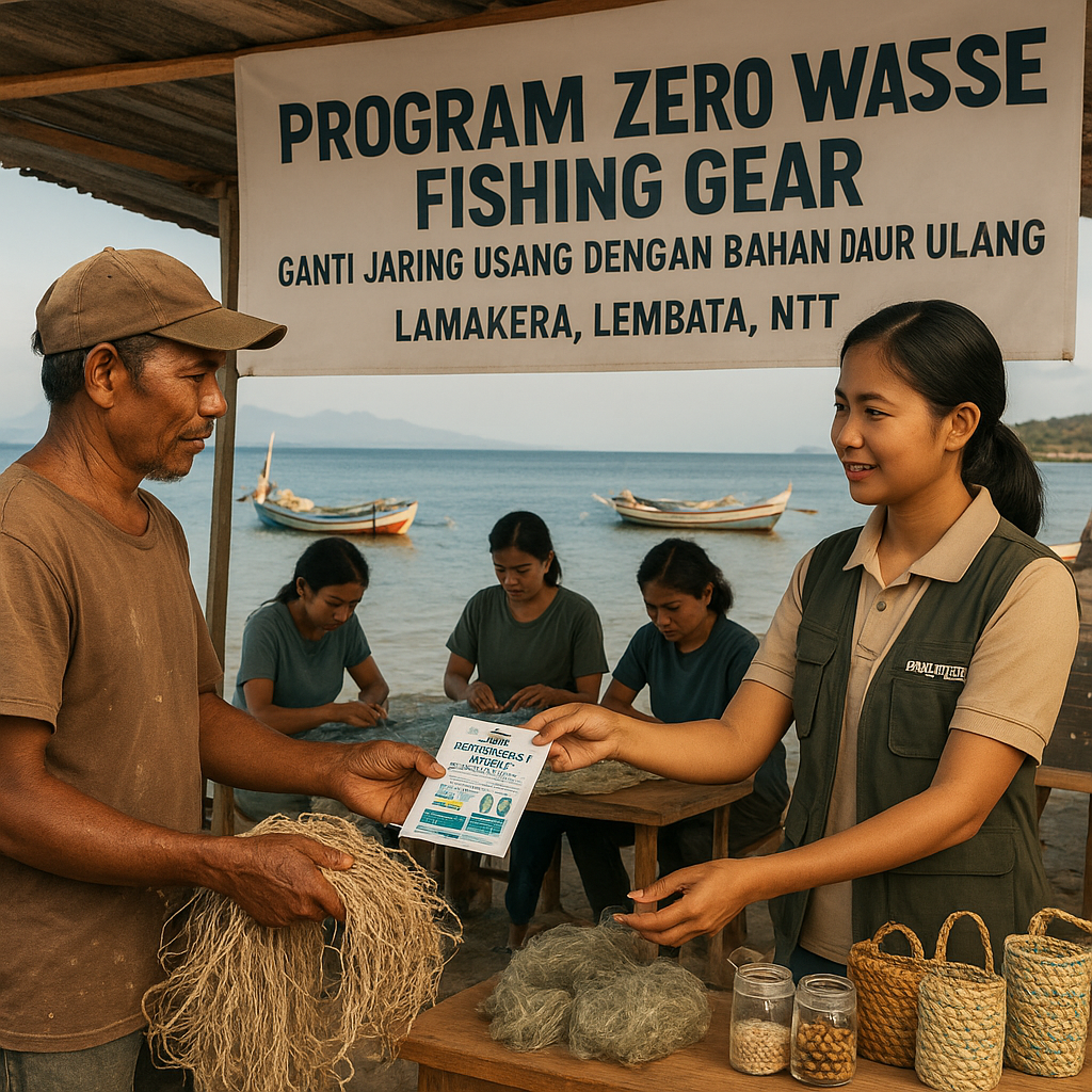 Program 'Zero Waste Fishing Gear' Ganti Jaring Ikan Usang Nelayan dengan Bahan Daur Ulang