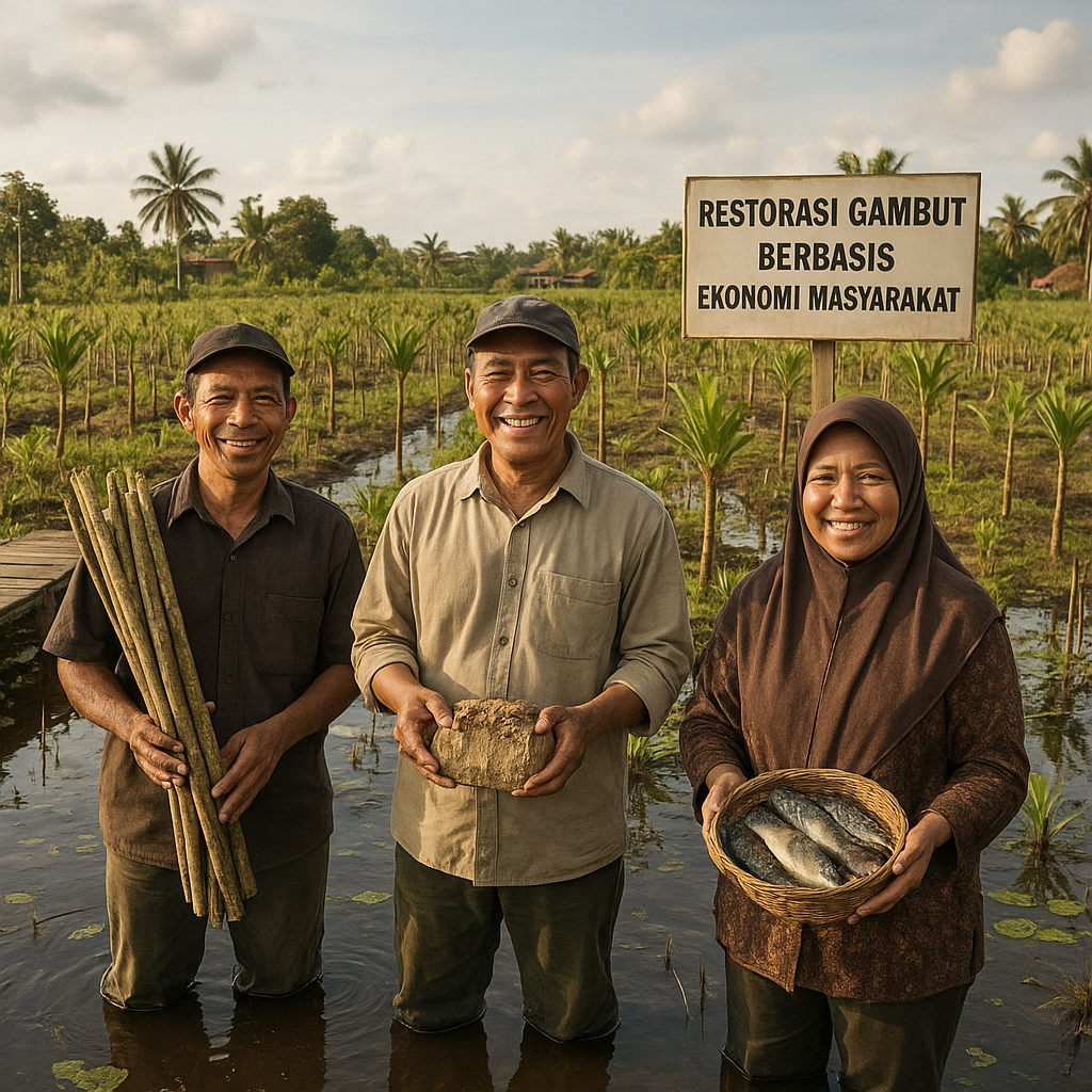 Restorasi Gambut Berbasis Ekonomi Masyarakat di Riau Buktikan Lahan Basah Bisa Produktif dan Ramah Lingkungan