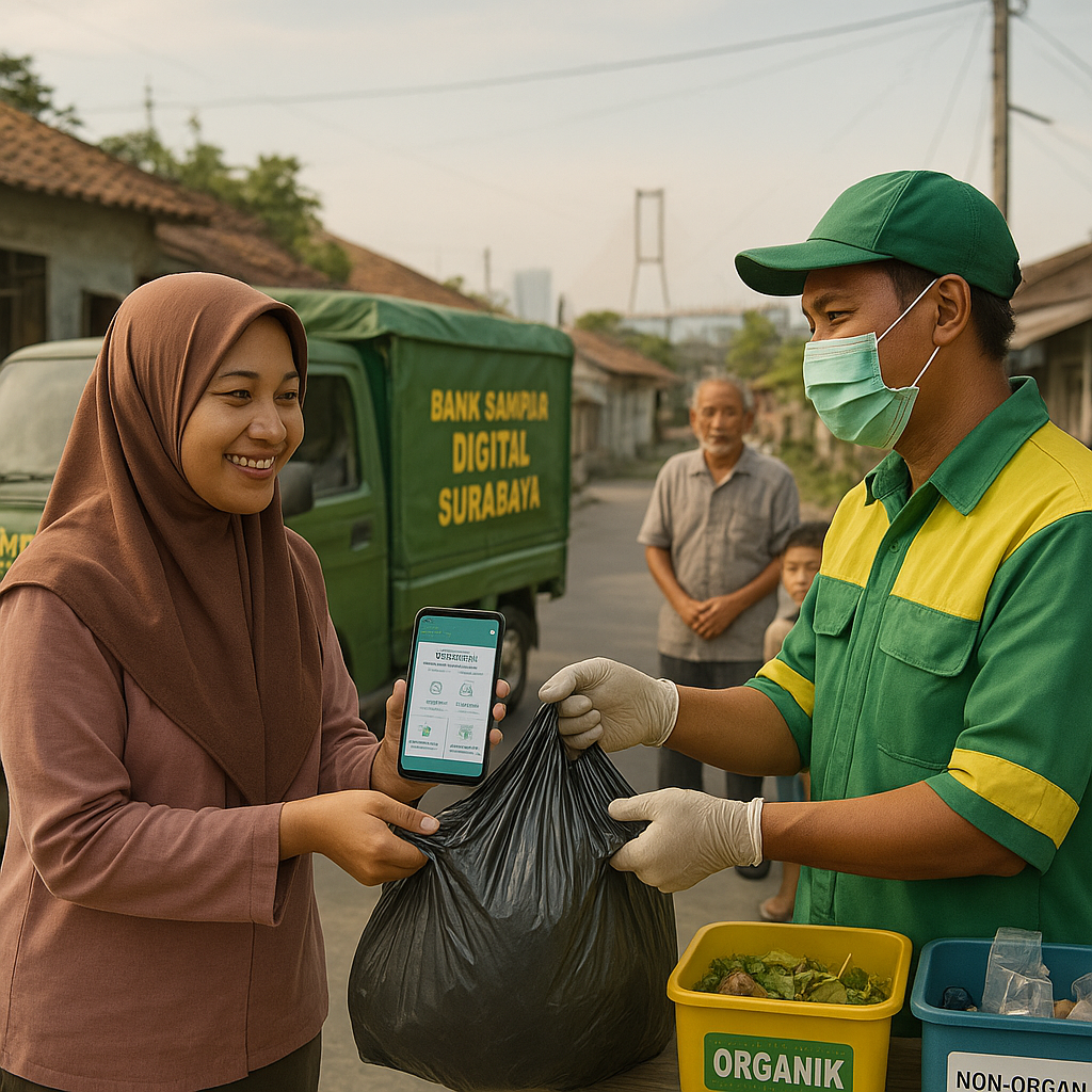 Bank Sampah Digital di Surabaya Ubah Sampah Rumah Tangga Menjadi Tabungan dan Bahan Baku Ekonomi