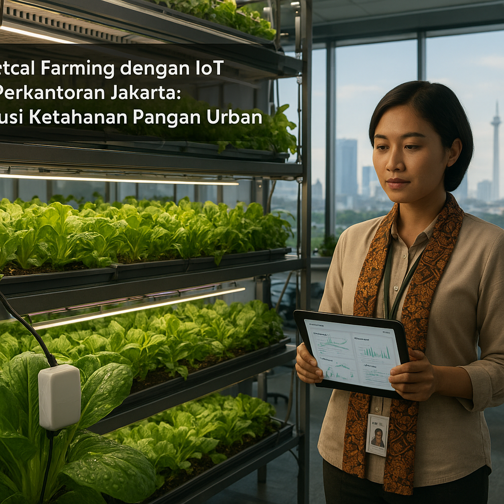 Vertical Farming dengan IoT di Perkantoran Jakarta: Solusi Ketahanan Pangan Urban