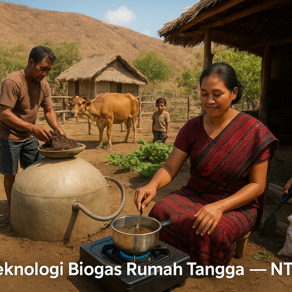 Teknologi Biogas dari Limbah Ternak Skala Rumah Tangga untuk Energi dan Pupuk di NTT