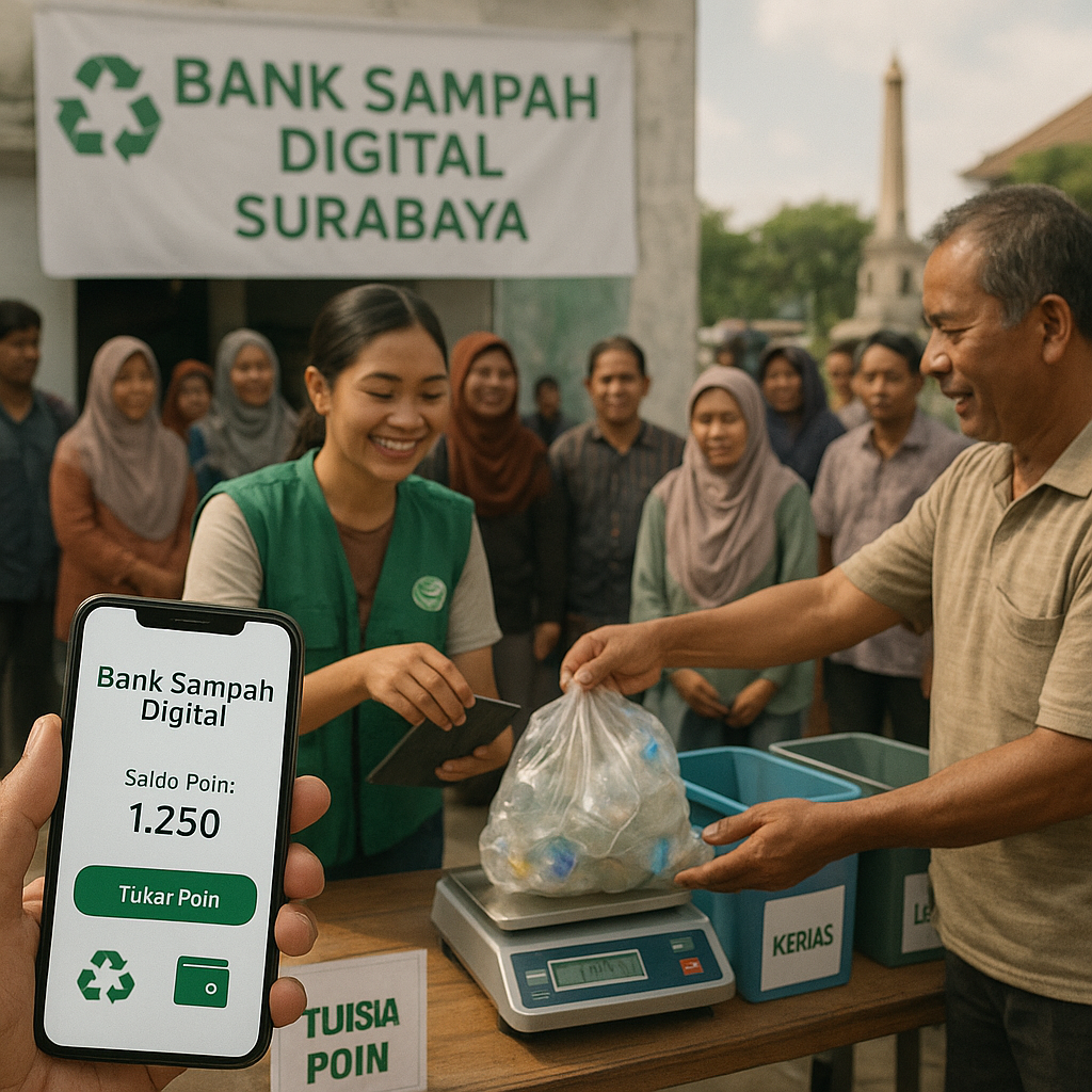 Program Bank Sampah Digital: Inovasi Pengelolaan Limbah dengan Reward Ekonomi di Surabaya