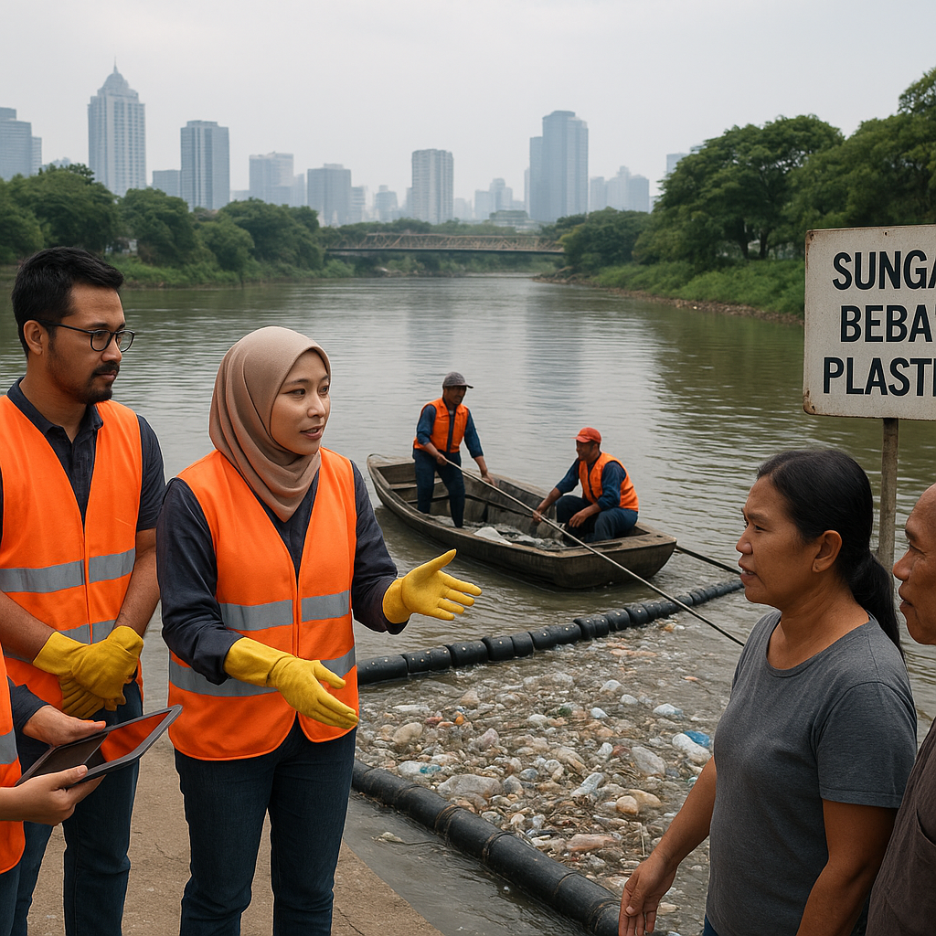 Kampanye 'Plastic-Free Rivers' di Jakarta: Teknologi Jaring Sampah dan Edukasi Masyarakat