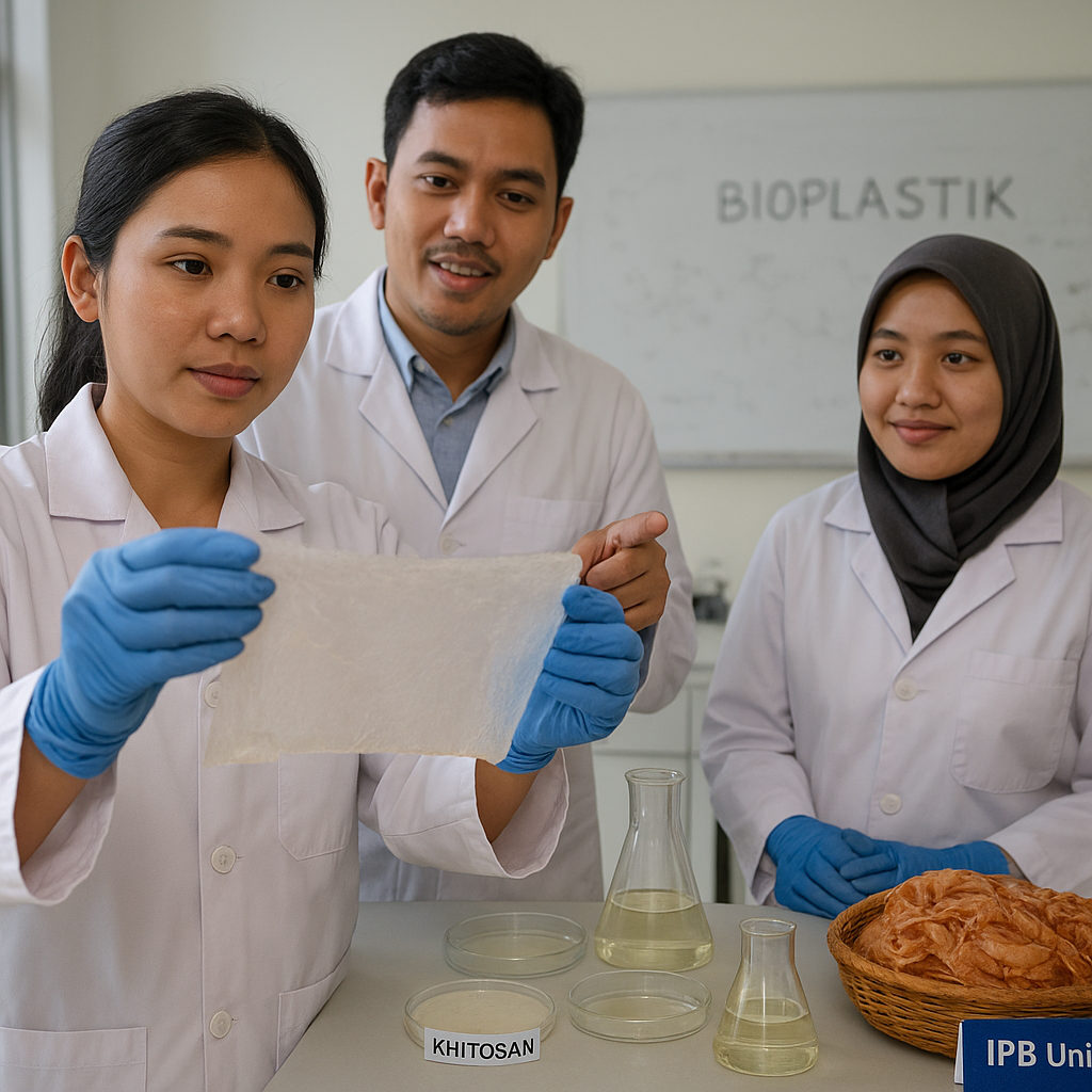 Pengembangan Bioplastik dari Limbah Kulit Udang oleh Peneliti IPB University