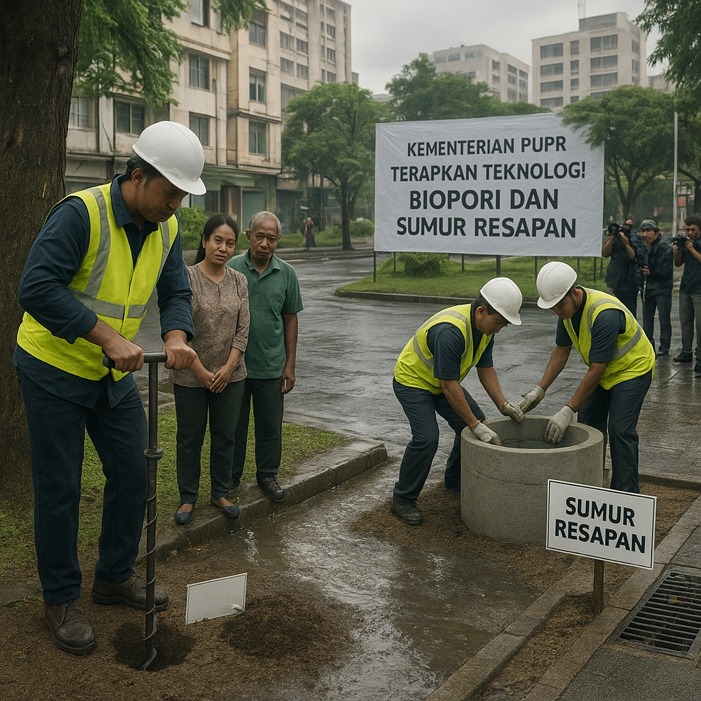 Kementerian PUPR Terapkan Teknologi Biopori dan Sumur Resapan untuk Tangani Banjir dan Kekeringan Perkotaan