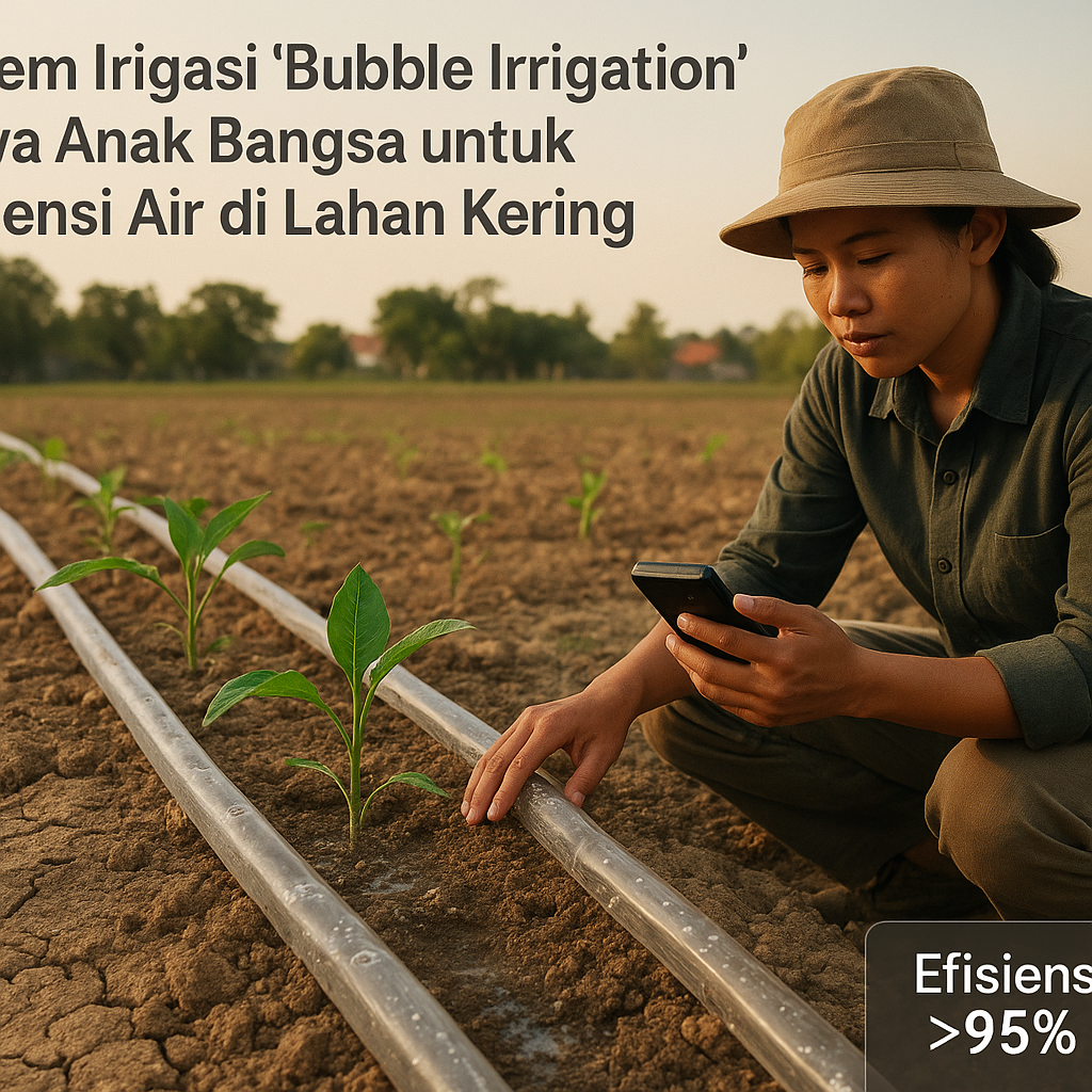 Sistem Irigasi 'Bubble Irrigation' Karya Anak Bangsa untuk Efisiensi Air di Lahan Kering