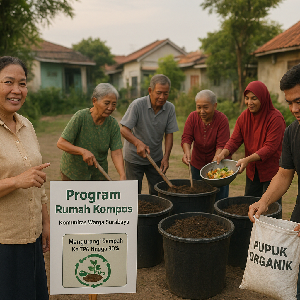 Program 'Rumah Kompos' oleh Komunitas Warga di Surabaya Kurangi Sampah Organik ke TPA