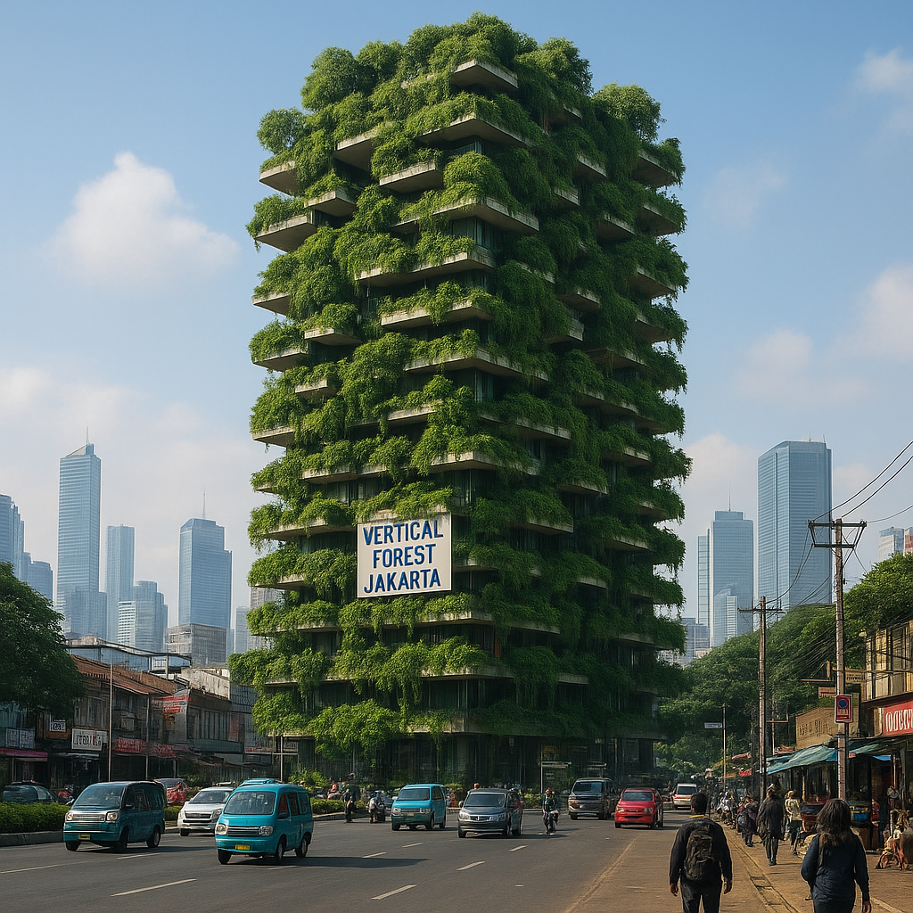 Konsep 'Vertical Forest' Pertama di Asia Tenggara Dibangun di Jakarta untuk Tekan Polusi Udara