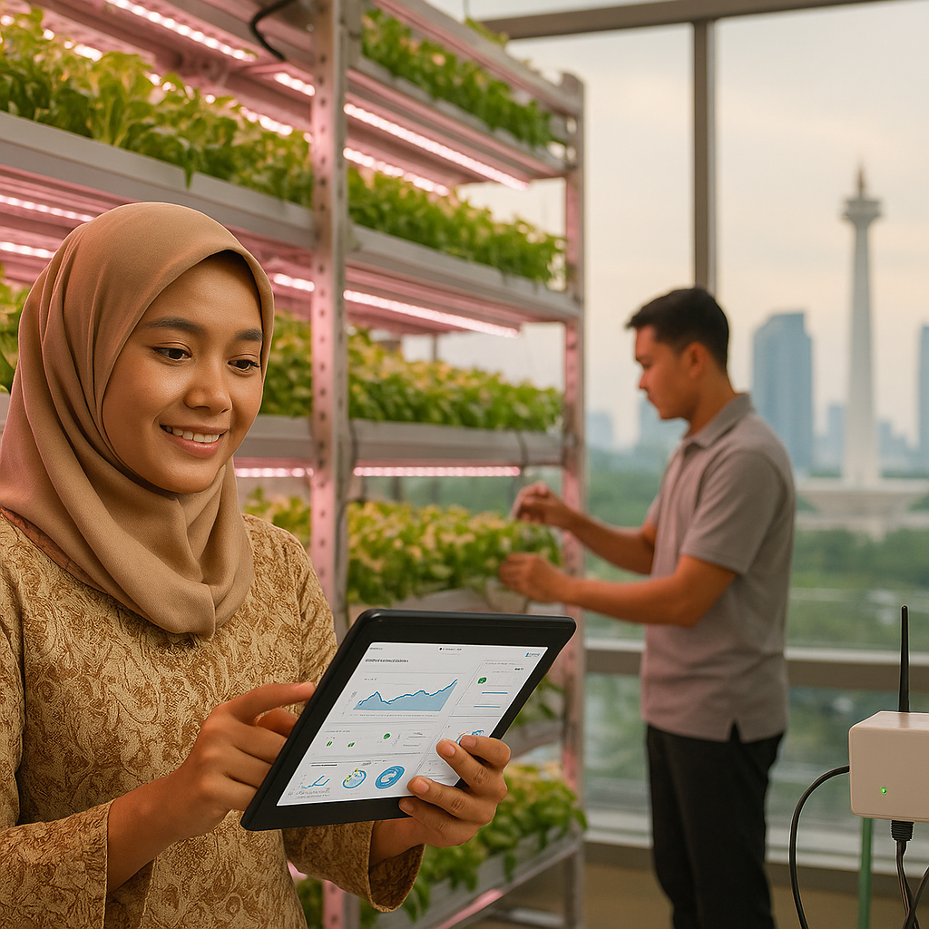 Vertical Farming dengan IoT di Jakarta: Meningkatkan Produksi Pangan Lokal di Ruang Terbatas