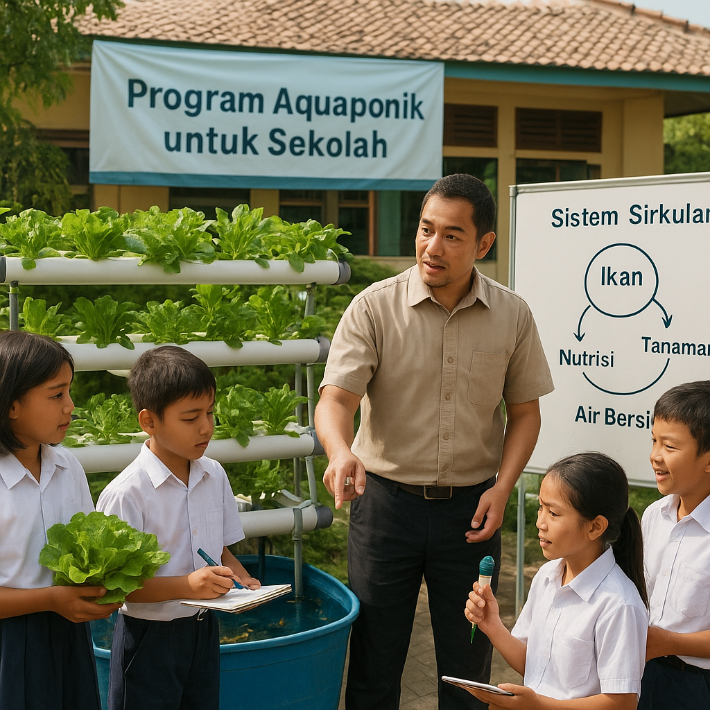 Program 'Aquaponik untuk Sekolah': Edukasi dan Produksi Pangan Berkelanjutan di Lingkungan Pendidikan