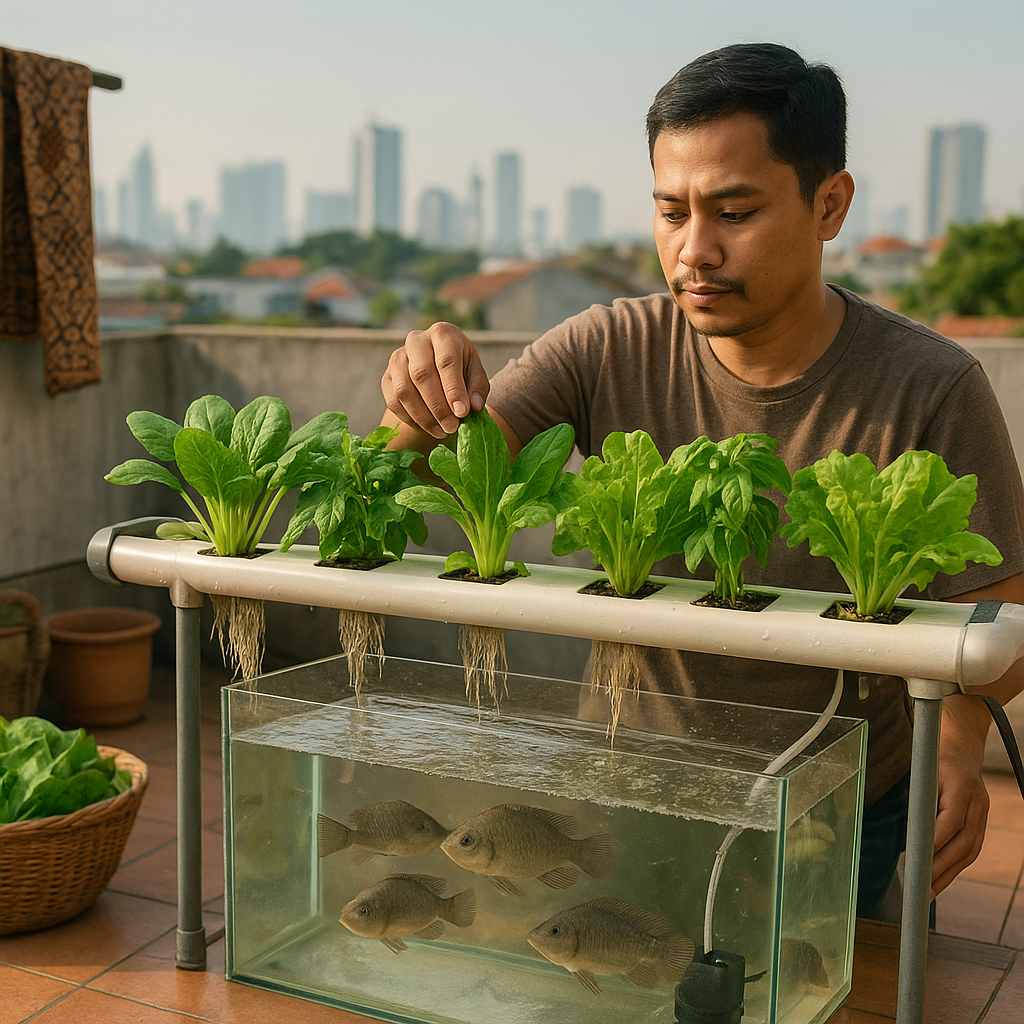 Konsep Aquaponik Skala Rumah Tangga untuk Ketahanan Pangan Urban