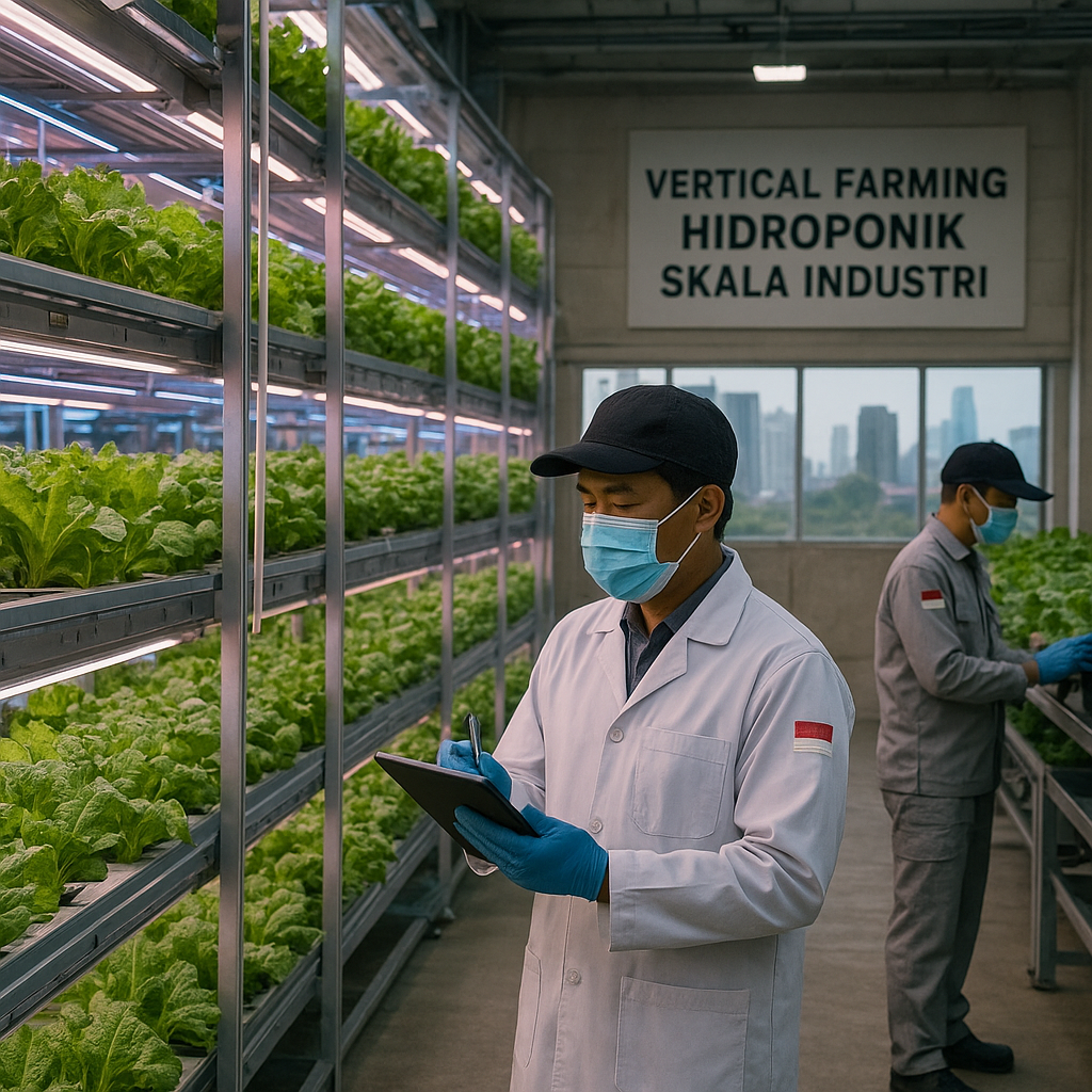 Vertical Farming dengan Hydroponik Skala Industri Dukung Pasokan Sayuran Perkotaan