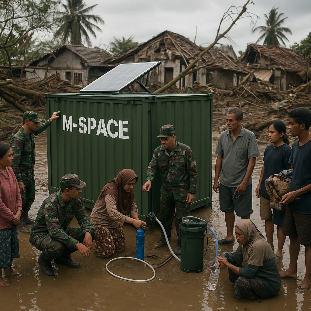 Solusi Tanggap Darurat: 'M-SPACE' Modul Shelter dan Energi dari Militer untuk Bencana Klimatik