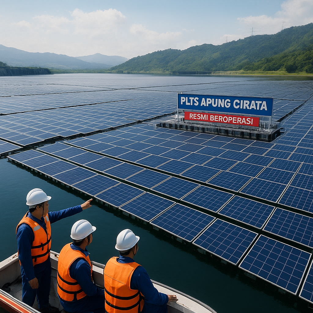 PLTS Apung Terbesar di Asia Tenggara Resmi Beroperasi di Cirata