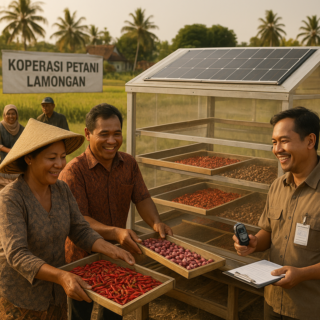 Koperasi Petani di Lamongan Sukses Kelola Pasca Panen dengan Teknologi Solar Dryer