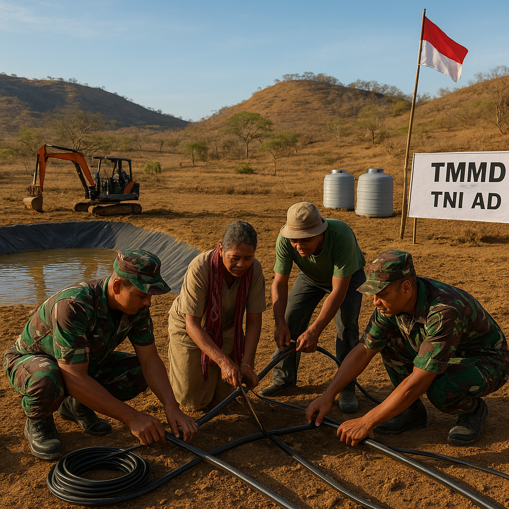 TNI AD Bantu Bangun Embung dan Irigasi Tetes di NTT untuk Antisipasi Kekeringan