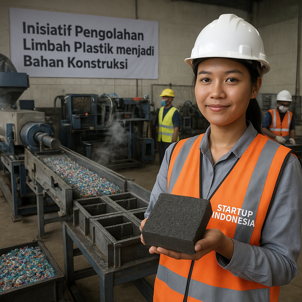 Inisiatif Pengolahan Limbah Plastik menjadi Bahan Konstruksi oleh Startup Indonesia