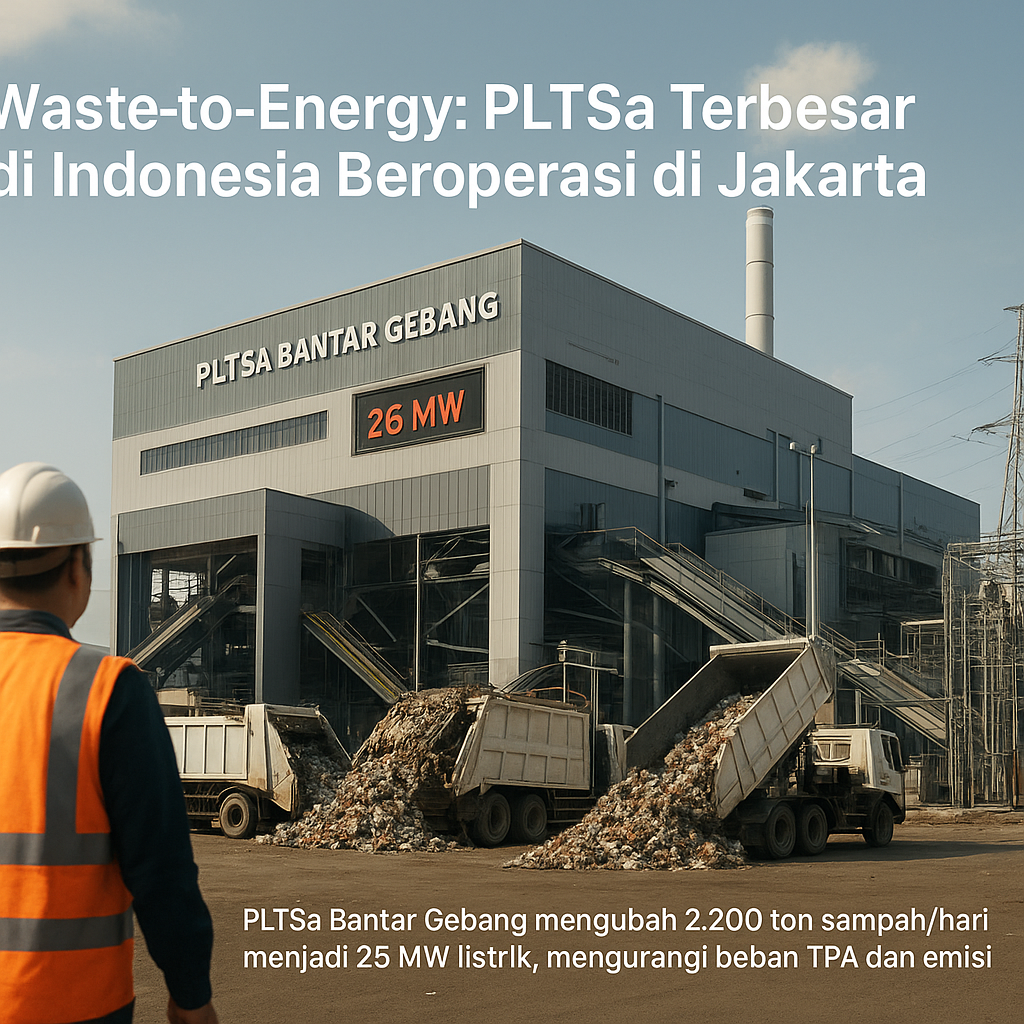 Waste-to-Energy: PLTSa Terbesar di Indonesia Beroperasi di Jakarta