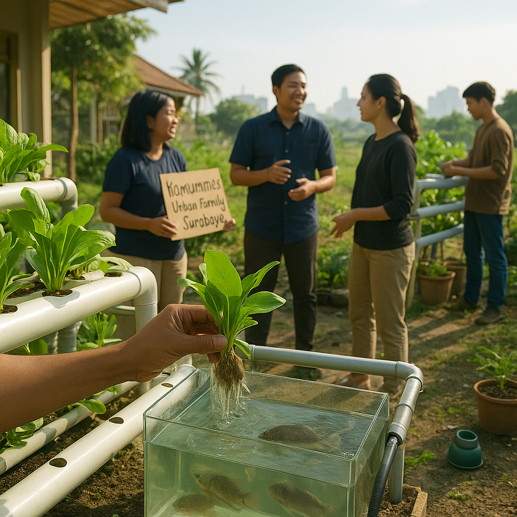 Inisiatif 'Aquaponik Skala Rumah' oleh Komunitas Urban di Surabaya