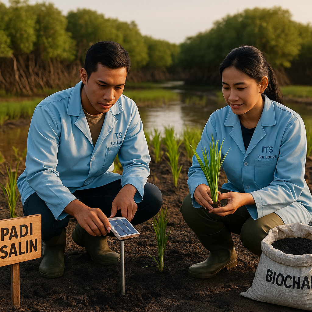 ITS Kembangkan Padi Salin di Kebun Raya Mangrove Surabaya untuk Lahan Pesisir