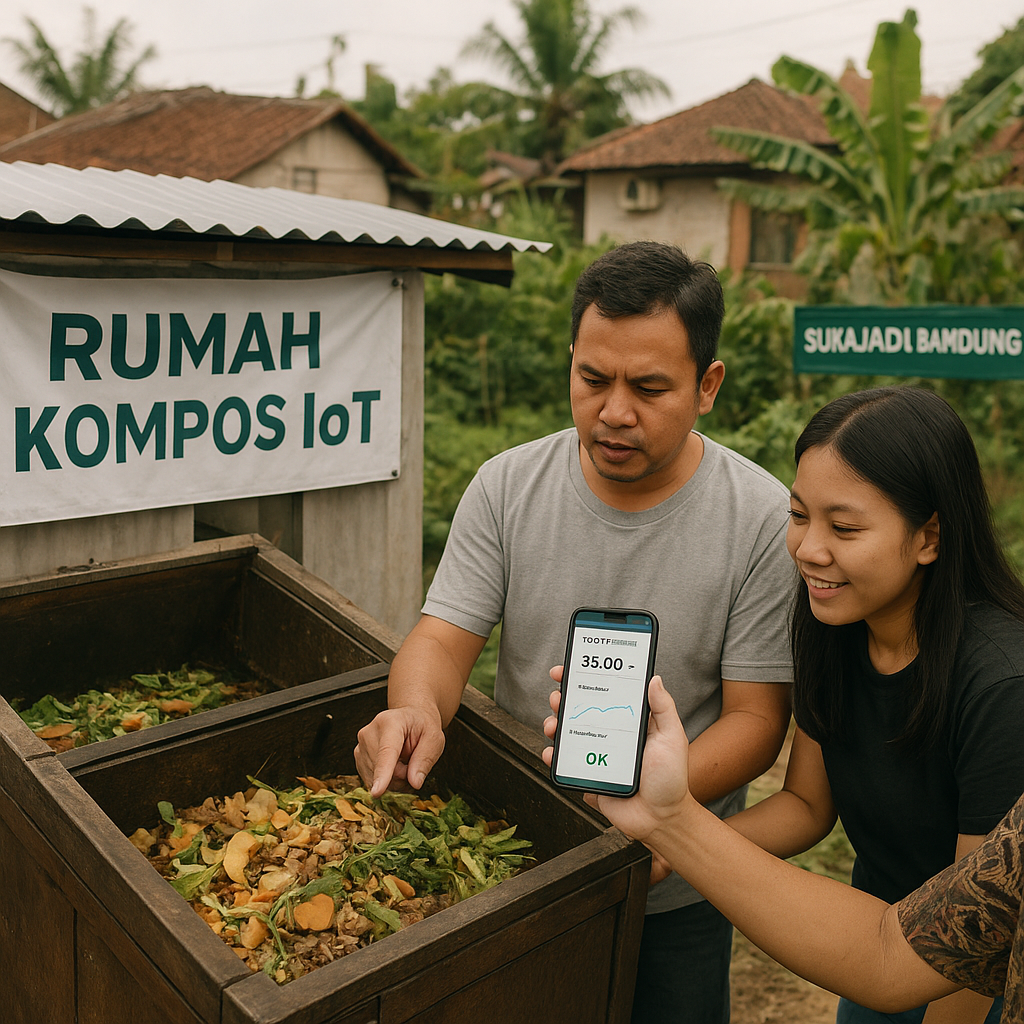 Rumah Kompos IoT: Inovasi Warga Bandung Olah Sampah Organik jadi Pupuk dengan Pantauan Digital