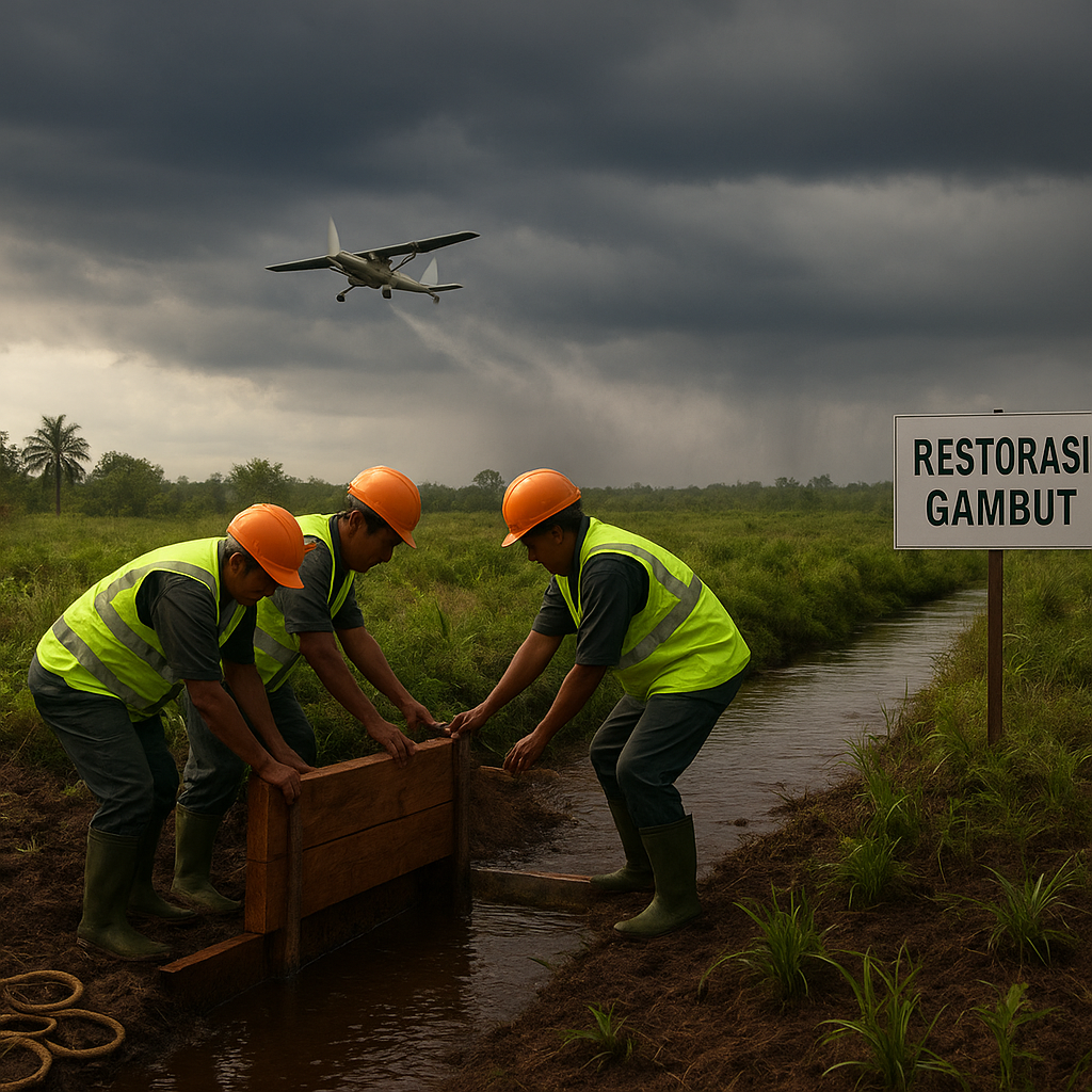 Restorasi Gambut dengan Teknologi Modifikasi Cuaca untuk Cegah Karhutla