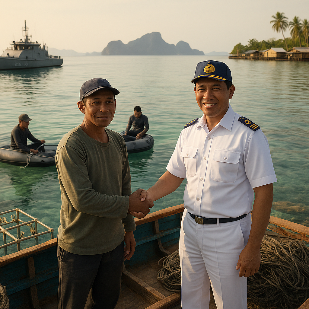 Kolaborasi TNI AL dengan Nelayan untuk Restorasi Terumbu Karang dan Pengawasan Illegal Fishing