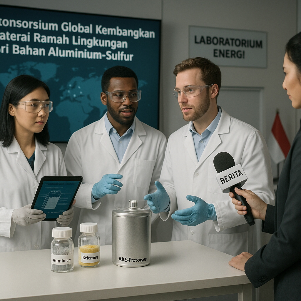 Konsorsium Global Kembangkan Baterai Ramah Lingkungan dari Bahan Aluminium-Sulfur