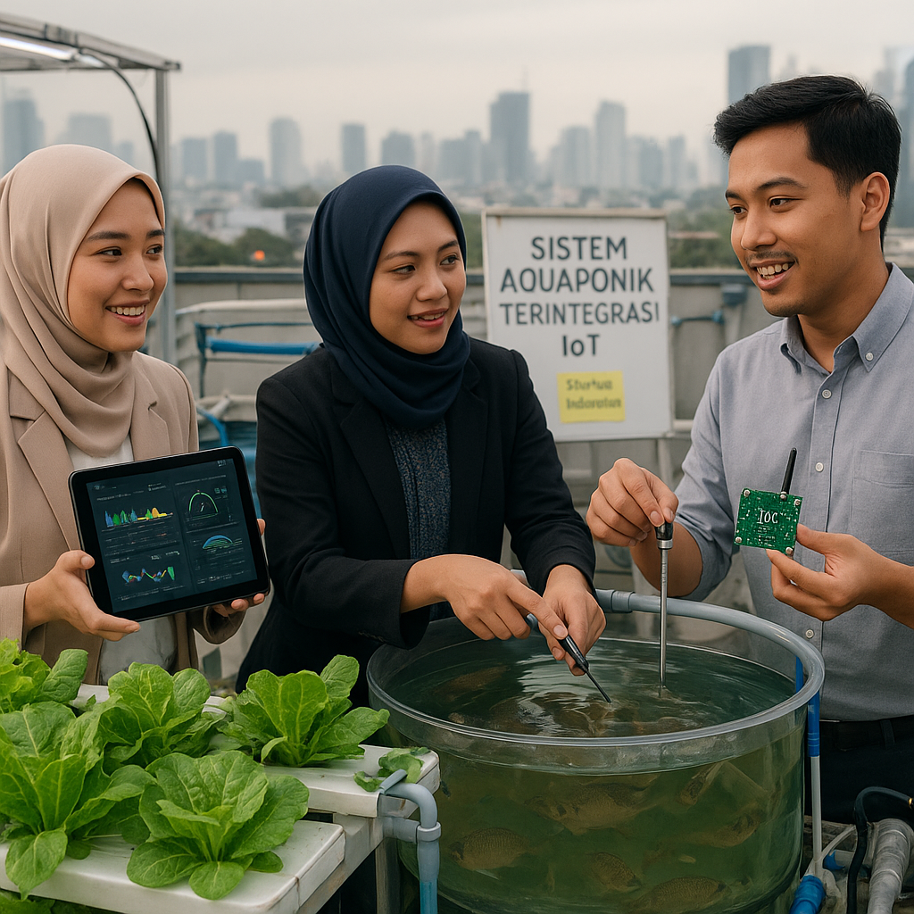 Startup Indonesia Rakit Sistem Aquaponik Terintegrasi IoT untuk Urban Farming