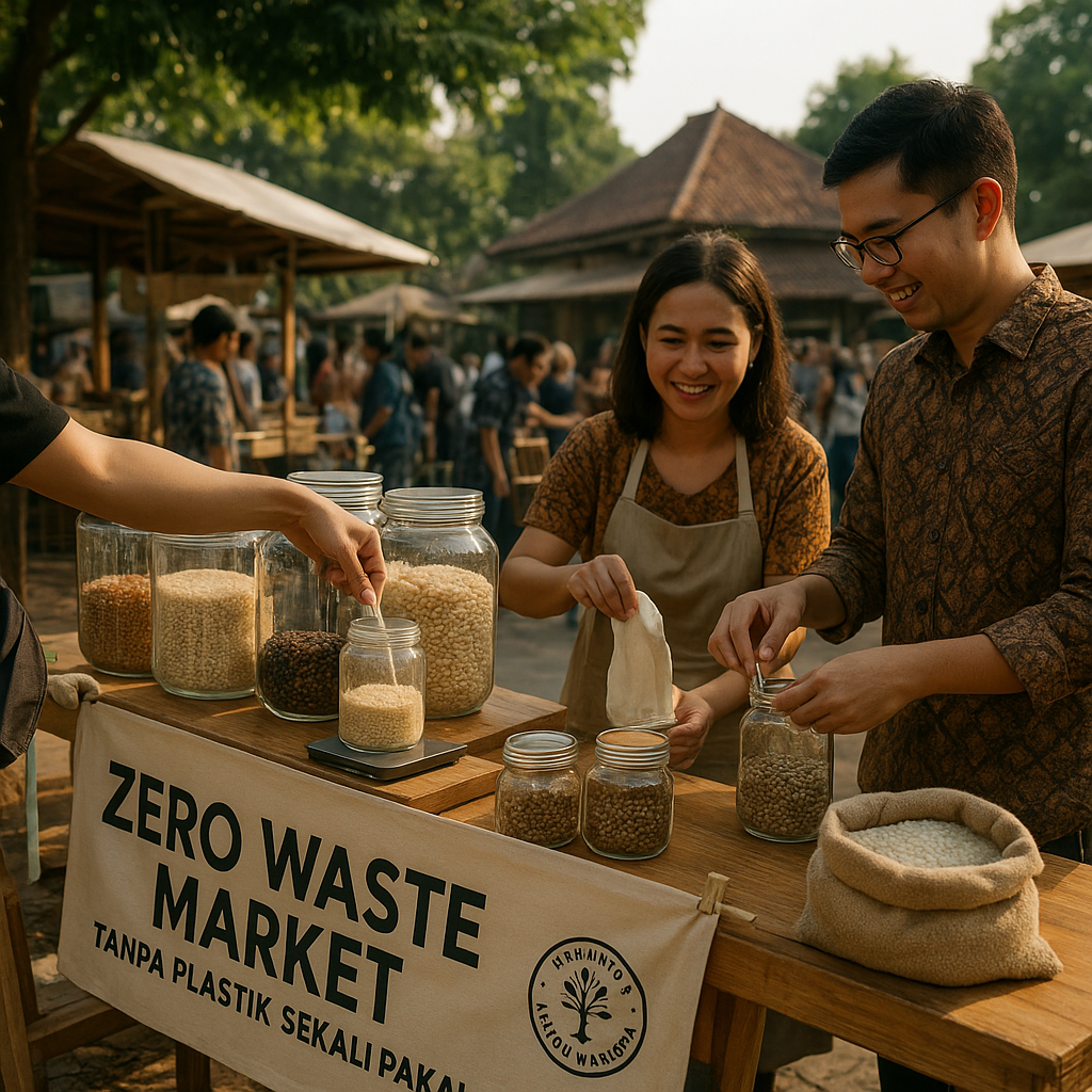Inisiatif Komunitas 'Zero Waste Market' Kurangi Sampah Plastik di Tingkat Konsumen