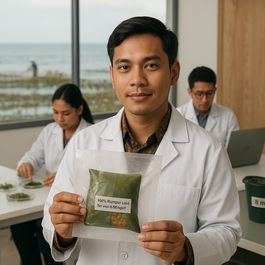 Startup Indonesia Kembangkan Bahan Kemasan Makanan dari Rumput Laut yang Terurai dalam 8 Minggu