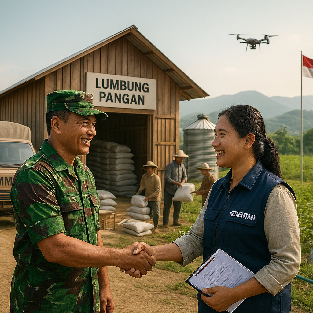 Kolaborasi TNI AD dan Kementan Wujudkan Lumbung Pangan di Perbatasan melalui Program TMMD