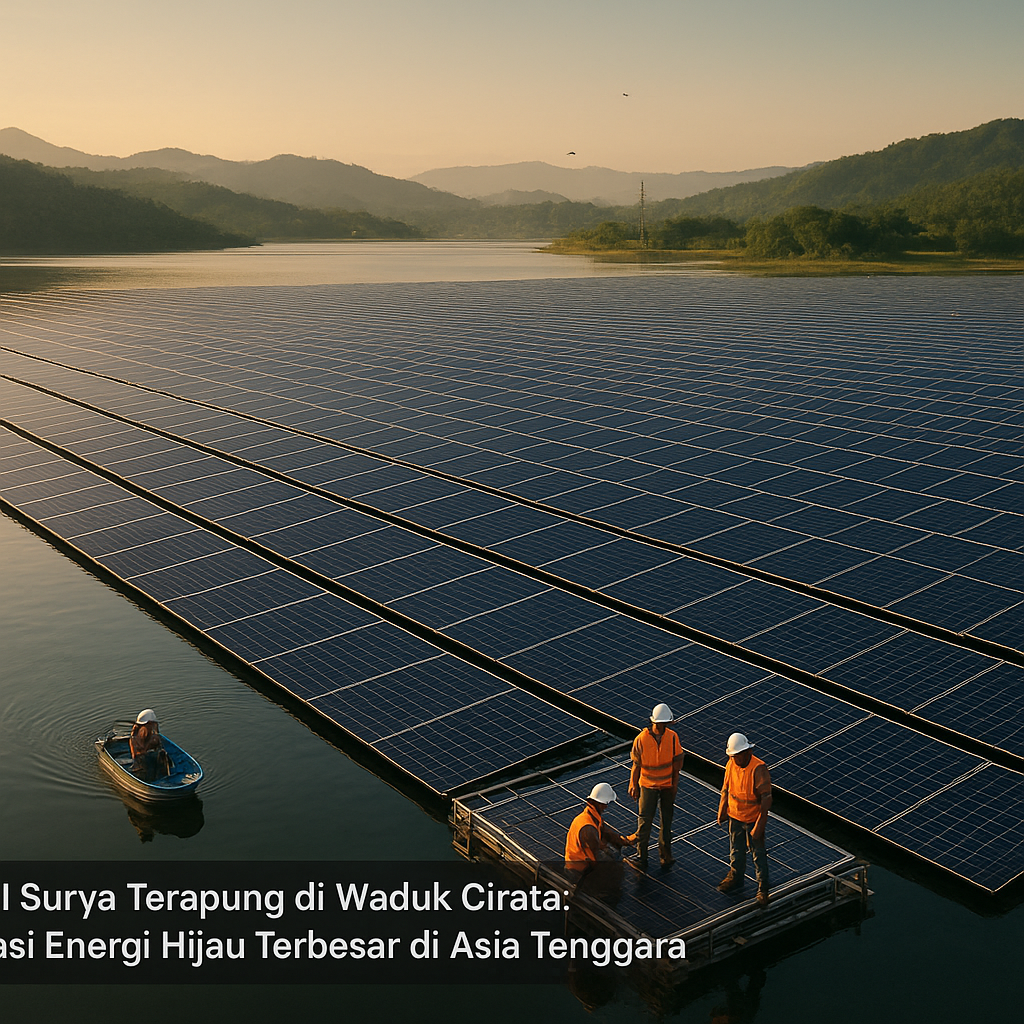 Panel Surya Terapung di Waduk Cirata: Inovasi Energi Hijau Terbesar di Asia Tenggara