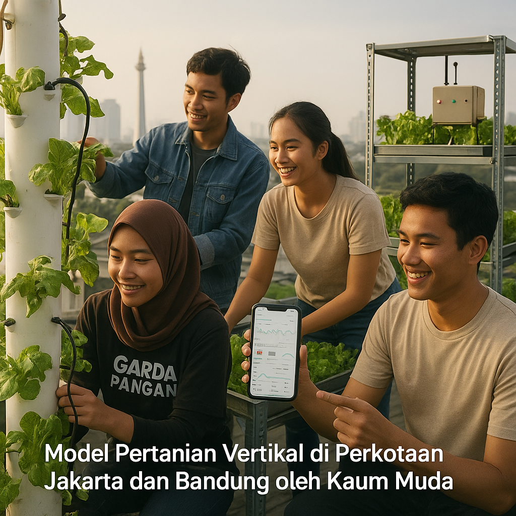 Model Pertanian Vertikal di Perkotaan Jakarta dan Bandung oleh Kaum Muda