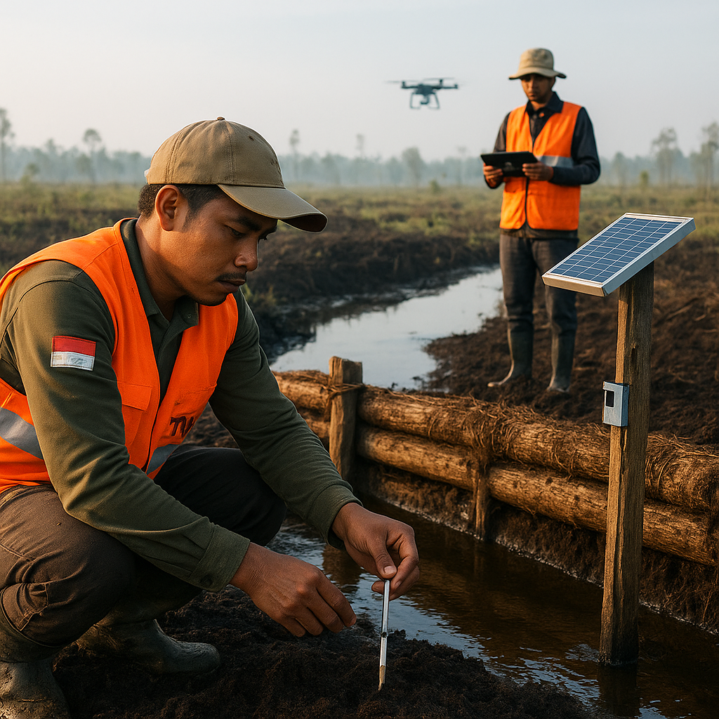 Restorasi Gambut dengan Teknologi Sensor dan Penyekatan di Kalimantan Tengah