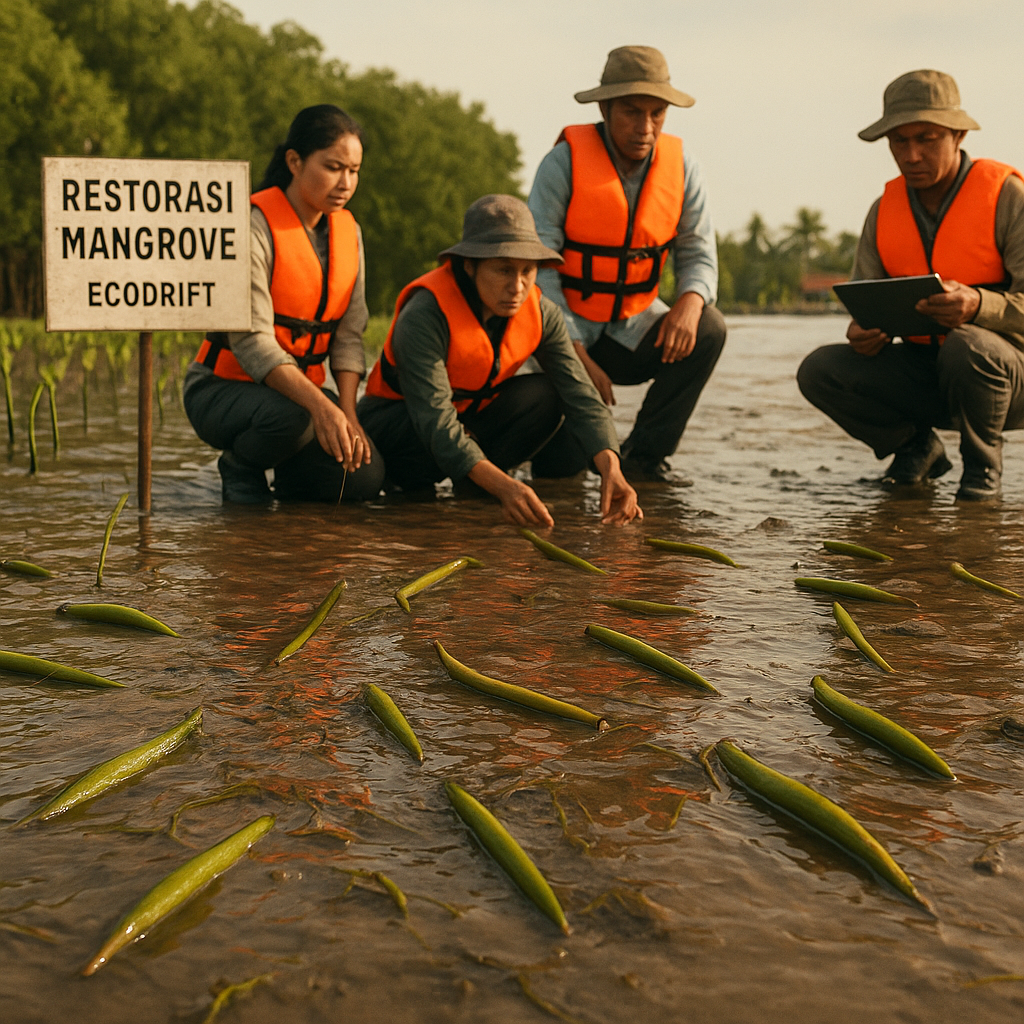 Restorasi Mangrove dengan Pendekatan 'Ecodrift': Manfaatkan Buah Mangrove Terbawa Arus untuk Regenerasi Alami
