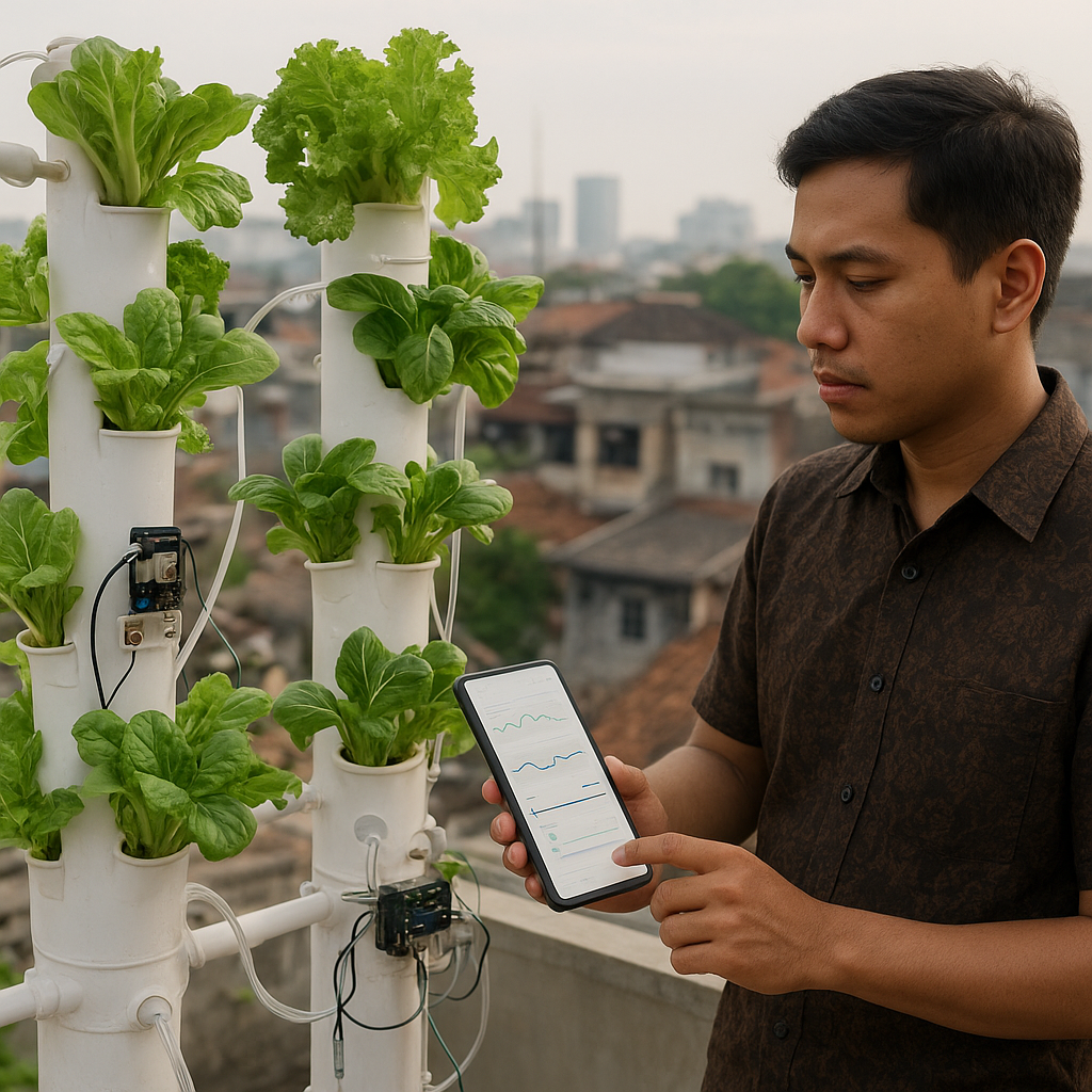 Pengembangan Sistem Hidroponik Vertikal Skala Rumah Tangga dengan IoT untuk Daerah Urban