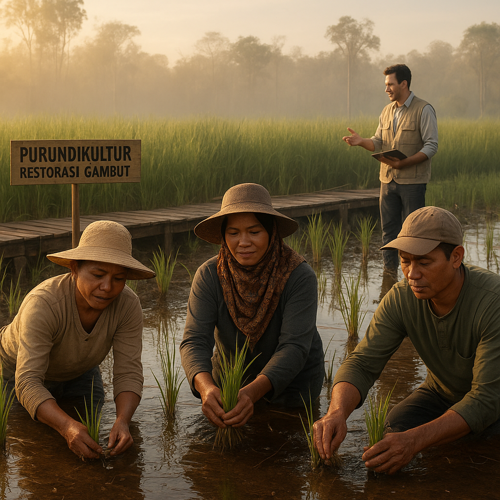 Restorasi Gambut Berbasis Paludikultur dengan Purun di Kalimantan Tengah