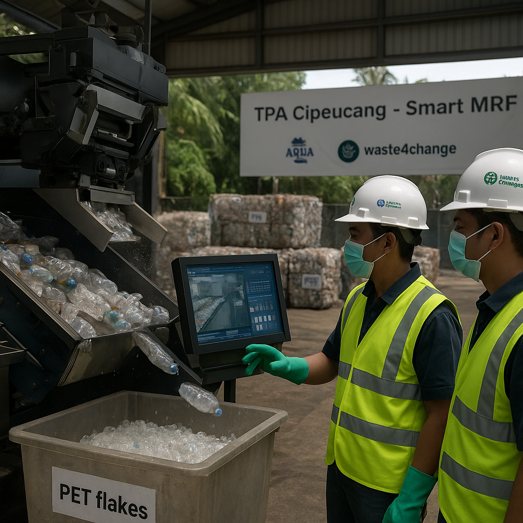 Aqua dan Waste4Change Rilis Teknologi 'Smart MRF' untuk Tingkatkan Kualitas Daur Ulang Plastik di TPA