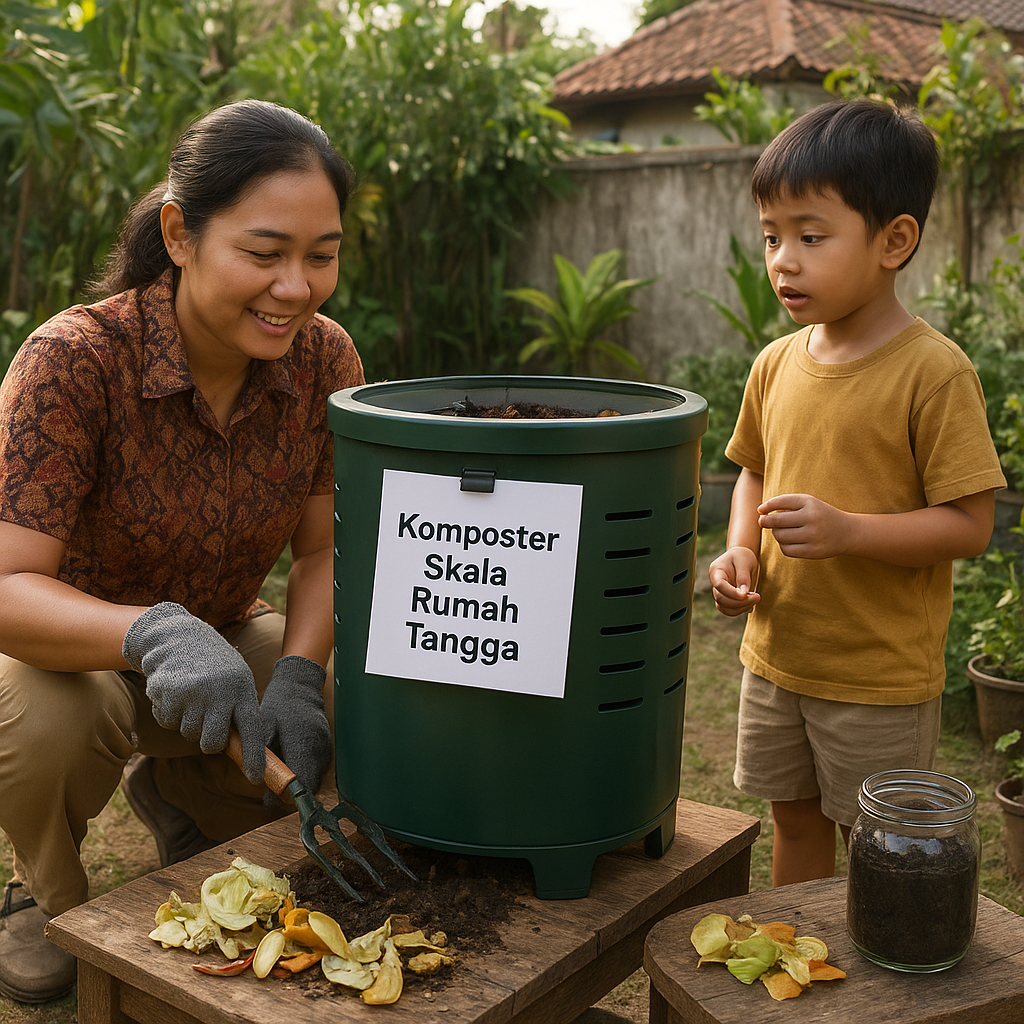 Pengembangan Komposter Skala Rumah Tangga untuk Mengurangi Sampah Organik dan Menghasilkan Pupuk