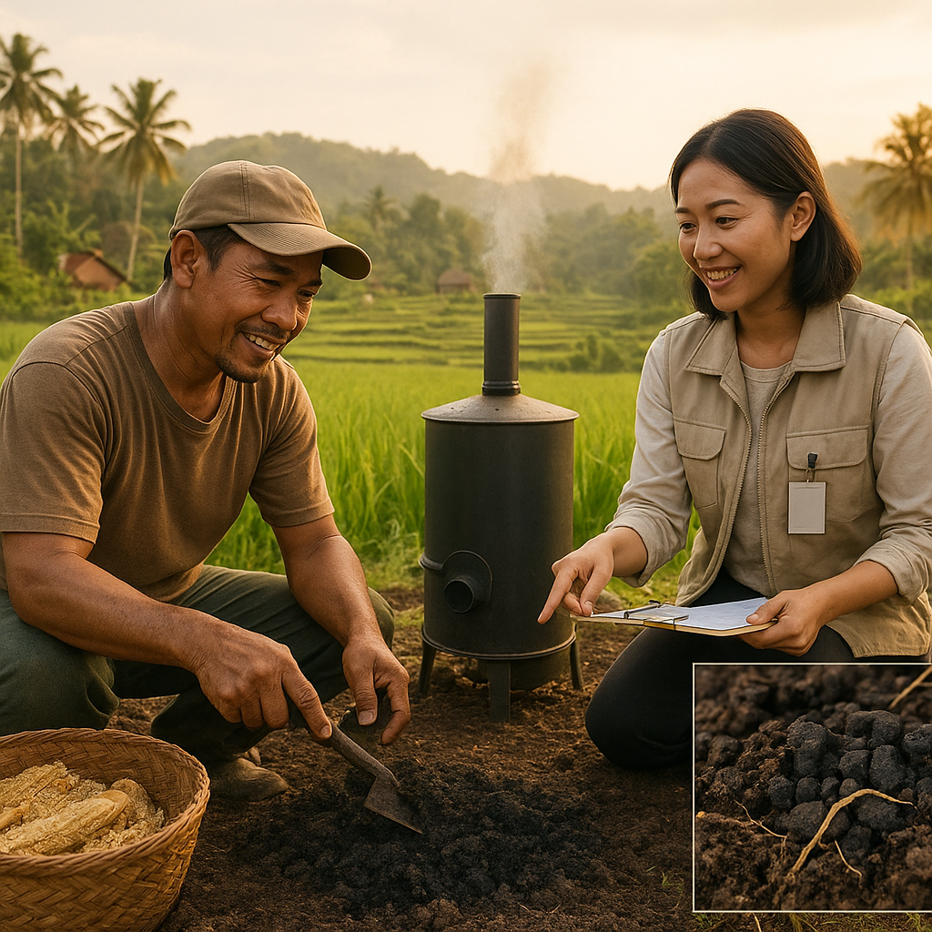 Teknologi Biochar dari Limbah Pertanian Kurangi Emisi dan Tingkatkan Kesuburan Tanah