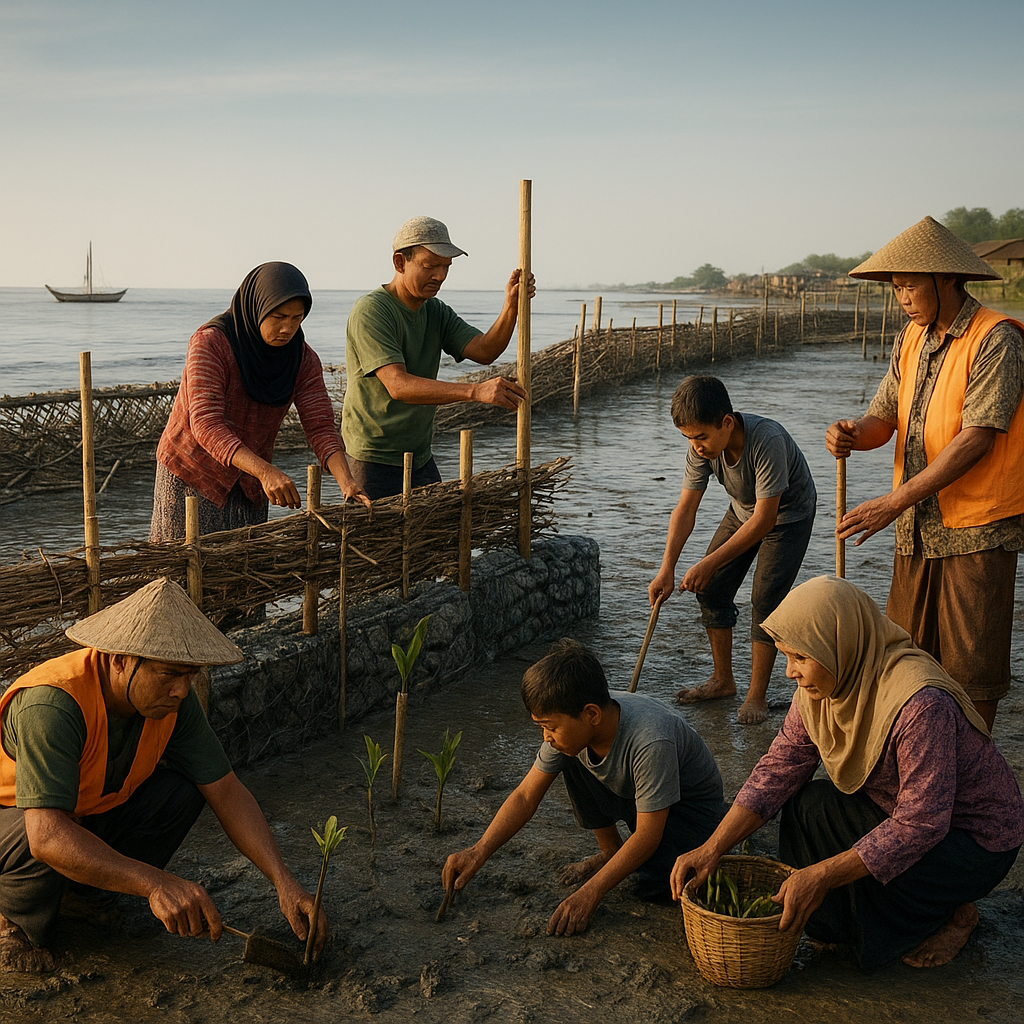 Restorasi Hutan Mangrove di Pesisir Demak dengan Teknik 'Eco-Engineering' yang Melibatkan Masyarakat